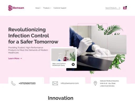 Bensan Products: Infection Control E-commerce