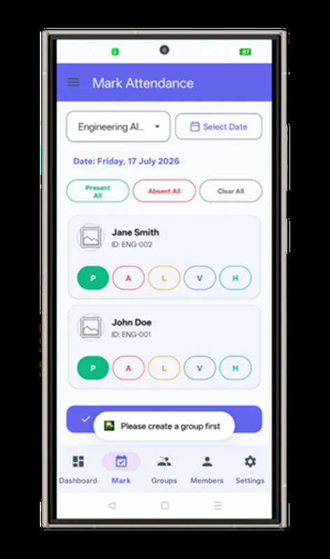 ShiftMark: Team Attendance App